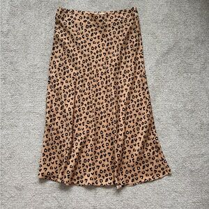 Sezane Leopard Print Sandy Skirt